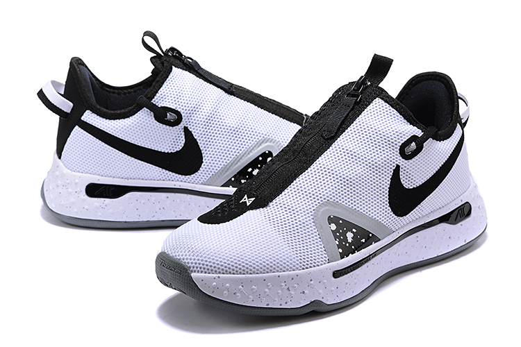 2020 Nike Paul George IV White Black Shoes - Click Image to Close